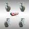 Service Caster 6 Inch SS Thermoplastic Rubber Swivel Caster Set with Roller Bearing 2 Brake SCC SCC-SS30S620-TPRRD-2-TLB-2 - alternate 5